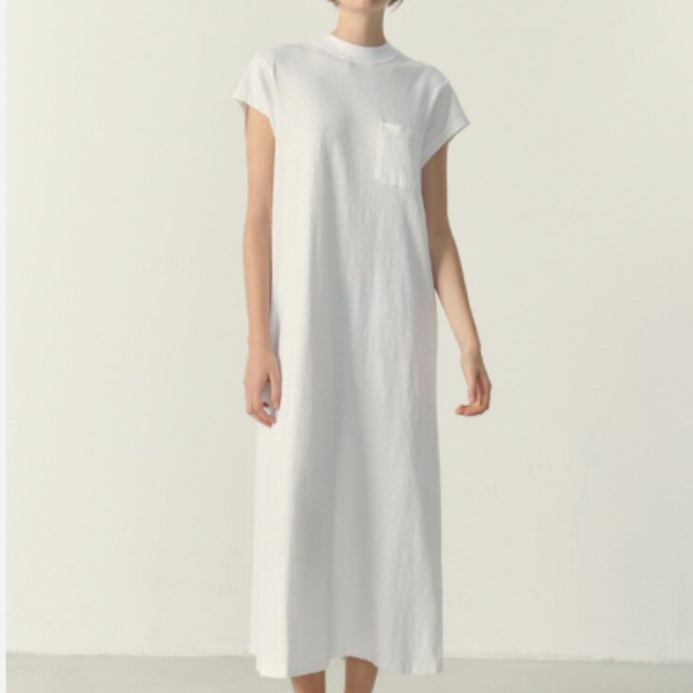 American Vintage Beige T-Shirt Dress MIDI length Small